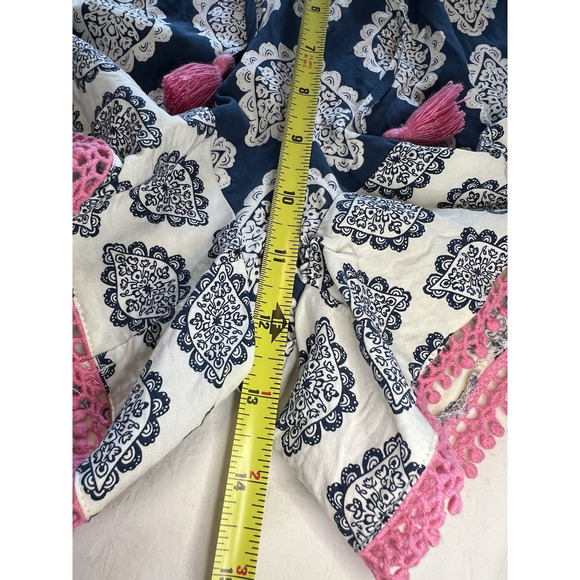 Matilda Jane Womens M On The Fringe Romper Navy and Pink Boho - Picture 10 of 12